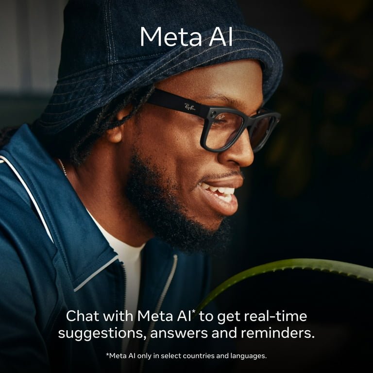 Ray-Ban Meta, Skyler Glasses with Meta AI, Audio, Photo, Video Compatibility, Shiny Black, Polarized Green Lenses, Regular Fit - Image 4