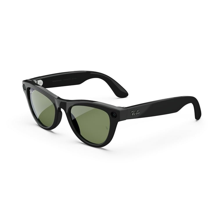 Ray-Ban Meta, Skyler Glasses with Meta AI, Audio, Photo, Video Compatibility, Shiny Black, Polarized Green Lenses, Regular Fit - Image 5