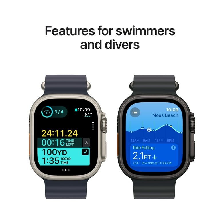 Apple Watch Ultra 2 GPS + Cellular 49mm Black Titanium Case with Black Ocean Band - Image 3
