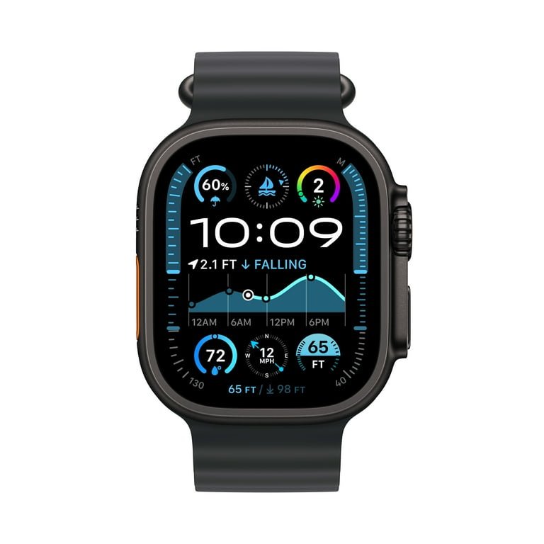 Apple Watch Ultra 2 GPS + Cellular 49mm Black Titanium Case with Black Ocean Band - Image 4