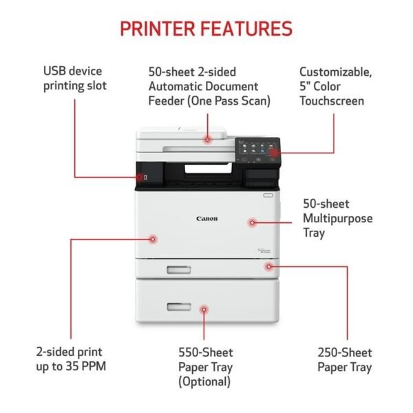 Canon Color imageCLASS MF753Cdw - All in One, Wireless, Duplex Laser Printer with 3 Year Limited Warranty - Image 7
