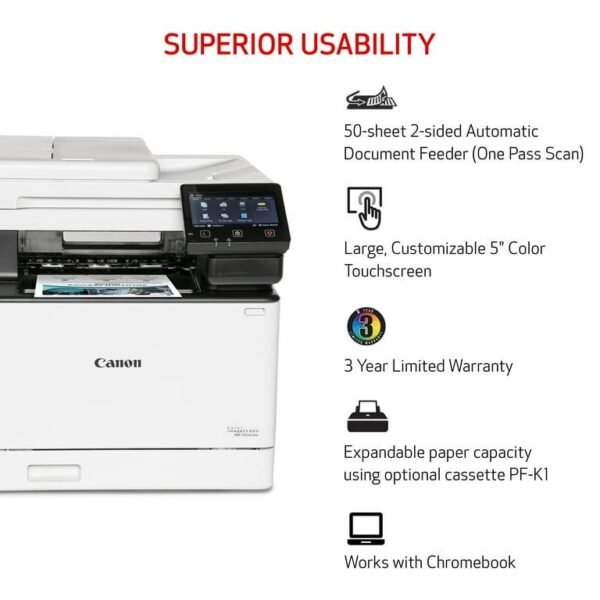 Canon Color imageCLASS MF753Cdw - All in One, Wireless, Duplex Laser Printer with 3 Year Limited Warranty - Image 4