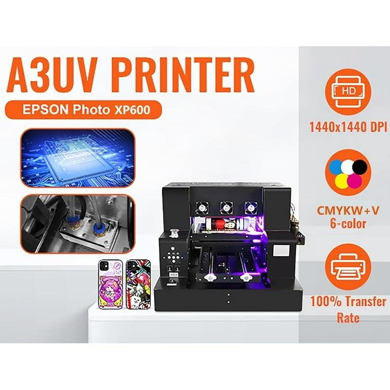 SIHAO A3 XP600 UV Printer, High Precision 5760 * 1440dpi UV Printer Machine with 12.6" × 19.7" Printing Area & Bottle Holder - Image 6