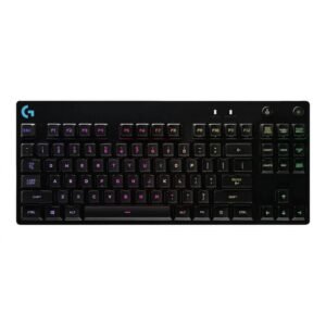 Logitech G PRO Mechanical Gaming Keyboard, Ultra Portable Tenkeyless Design, Detachable Micro USB Cable, 16.8 Million Color LIGHTSYNC RGB Backlit Keys