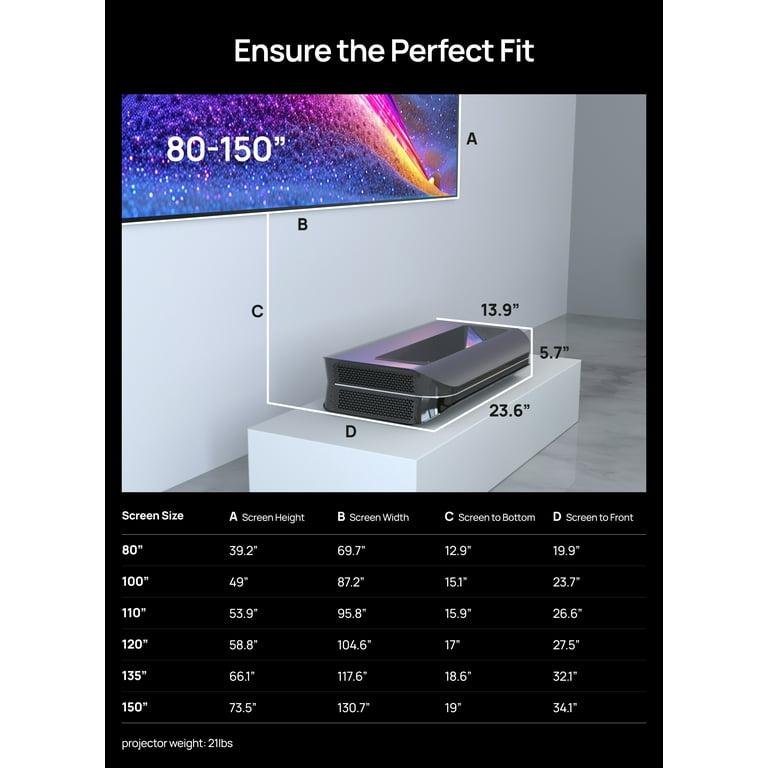 AWOL Vision LTV-3000 Pro 4K Ultra Short Throw Triple Laser Projector, 0.25:1 ratio - Image 2