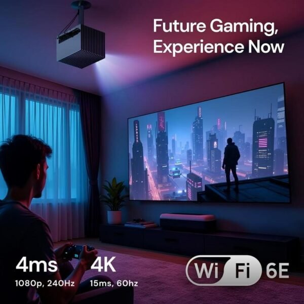 Valerion StreamMaster Plus2 Triple Laser Projector, 2X Faster Performance, 4ms Lag-Free Gaming, IMAX, Google TV, HDR10+, Al 4K UHD, with Smart Google Home & Apple Homekit, Dolby Vision&Atmos - Image 5