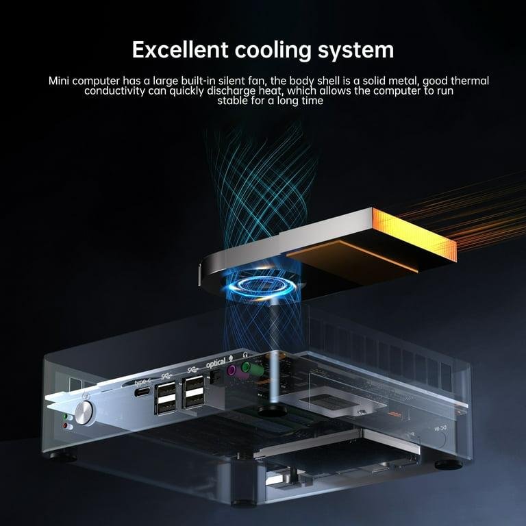 Mini PC i9, Kinupute Desktop Computer Core i9-9880H, TPM2.0, Windows 11 Pro, 32G DDR4, 1T PCIE3.0 NVME SSD, DP/HDMI/USB-C Port, 4K@60Hz, 2x2.5G RJ45 LAN, WiFi 6E/BT5.3, Support 4G Module, HTPC - Image 11