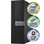 Dell Optiplex 7040 Desktop Computer | Quad Intel i7 (3.4) | 32GB DDR4 RAM | 1TB SSD Solid State | Windows 10 Professional | Home or Office PC