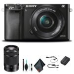 Sony Alpha a6000 Mirrorless Camera with 16-50mm and 55-210mm Lenses ILCE6000Y/B Starter Kit