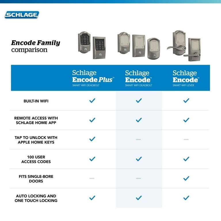 Schlage Be489wb-Cen Encode Wifi Enabled Electronic Keypad Deadbolt - Nickel - Image 5