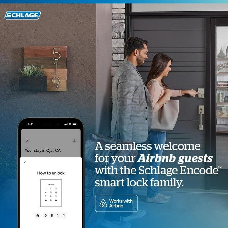 Schlage Be489wb-Cen Encode Wifi Enabled Electronic Keypad Deadbolt - Nickel - Image 6