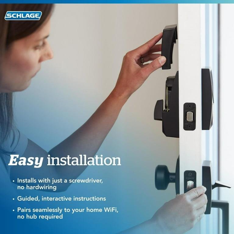 Schlage Be489wb-Cen Encode Wifi Enabled Electronic Keypad Deadbolt - Nickel - Image 3