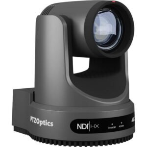 2 x PTZOptics Move 4K SDI/HDMI/USB/IP PTZ Camera with 12x Optical Zoom (Gray) (PT12X-4K-GY-G3) + 2 x Universal Wall Mount (Black)