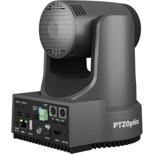 2 x PTZOptics Move 4K SDI/HDMI/USB/IP PTZ Camera with 12x Optical Zoom (Gray) (PT12X-4K-GY-G3) + 2 x Universal Wall Mount (Black) - Image 3