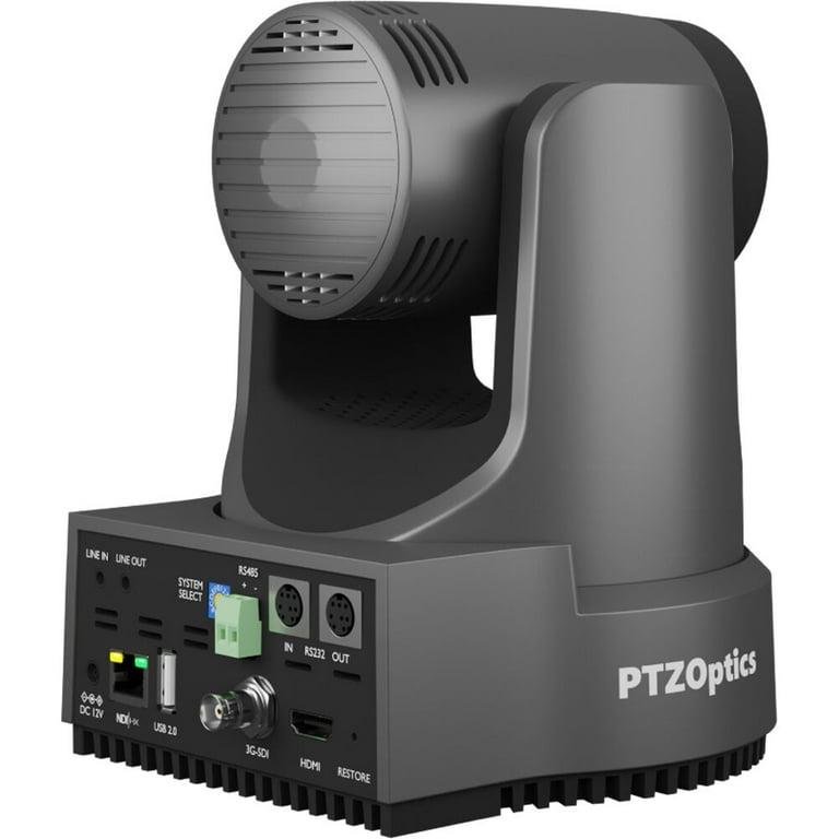 2 x PTZOptics Move 4K SDI/HDMI/USB/IP PTZ Camera with 12x Optical Zoom (Gray) (PT12X-4K-GY-G3) + 2 x Universal Wall Mount (Black) - Image 3