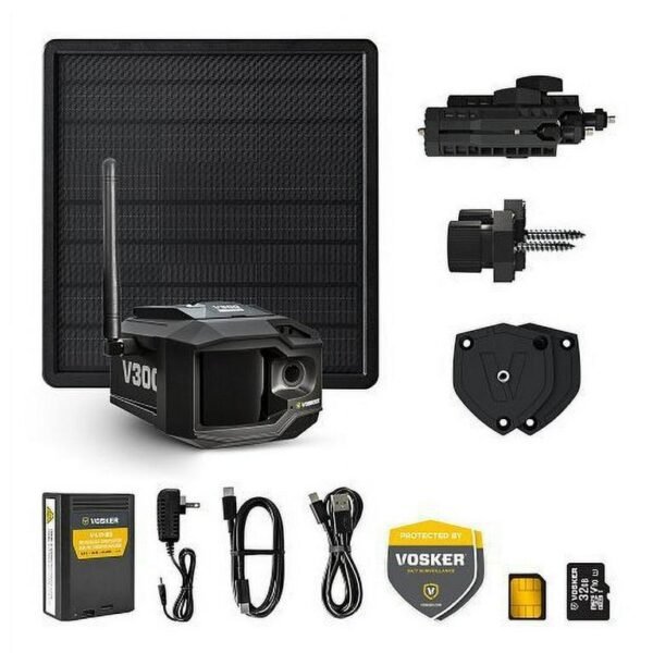 Vosker V300 4G-LTE Live View Security Autonomous Security Camera with External Solar Panel - Image 3