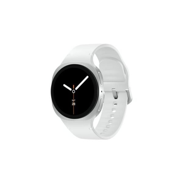 Samsung Galaxy Watch8 40mm Bluetooth Smart Watch, Silver,White Band