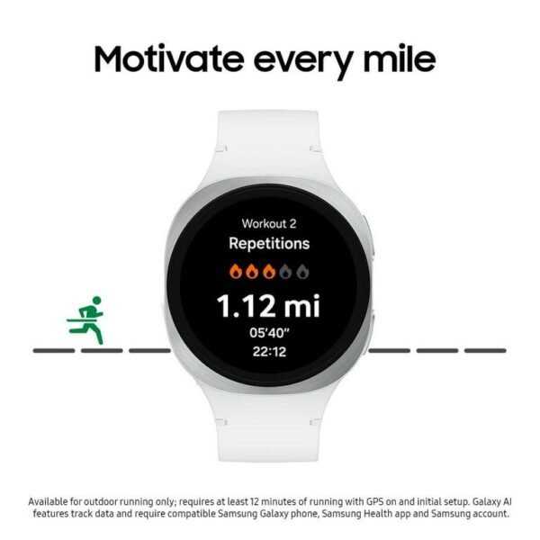 Samsung Galaxy Watch8 40mm Bluetooth Smart Watch, Silver,White Band - Image 9