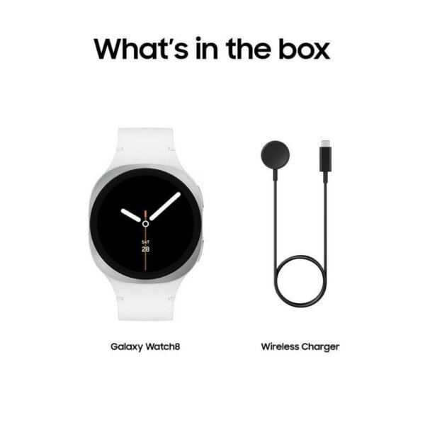 Samsung Galaxy Watch8 40mm Bluetooth Smart Watch, Silver,White Band - Image 2