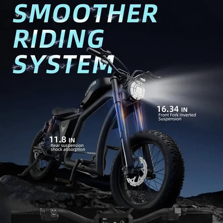 BIGNIU BG-X Electric Bike for Adults,740W Brushless Motor 48V 31.5Ah Up to 40 Miles E-Bike Front/Rear Turn Signal Dual Suspension Ebikes UL2849 - Image 4
