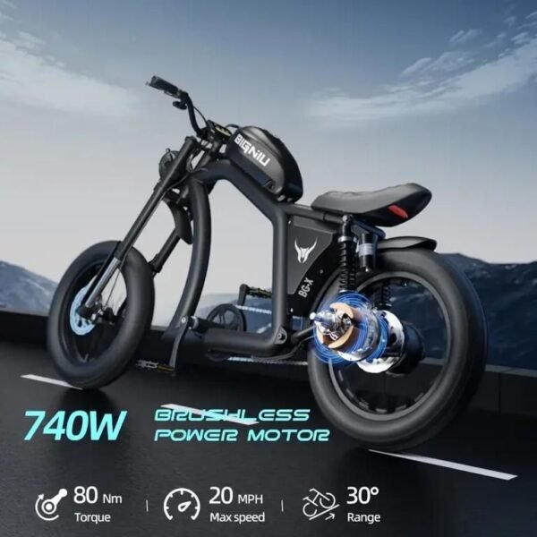 BIGNIU BG-X Electric Bike for Adults,740W Brushless Motor 48V 31.5Ah Up to 40 Miles E-Bike Front/Rear Turn Signal Dual Suspension Ebikes UL2849 - Image 2