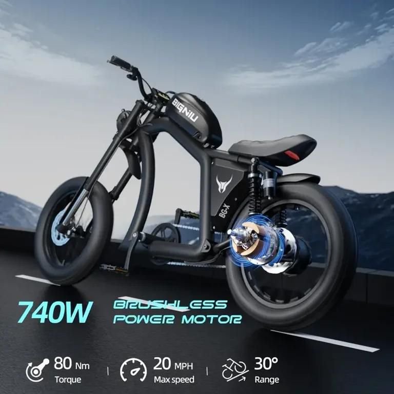 BIGNIU BG-X Electric Bike for Adults,740W Brushless Motor 48V 31.5Ah Up to 40 Miles E-Bike Front/Rear Turn Signal Dual Suspension Ebikes UL2849 - Image 2